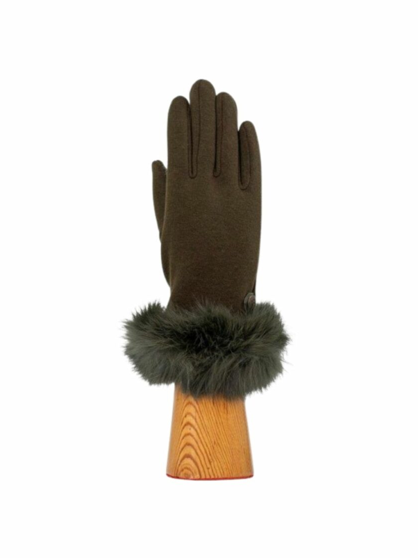 Grey wool gloves