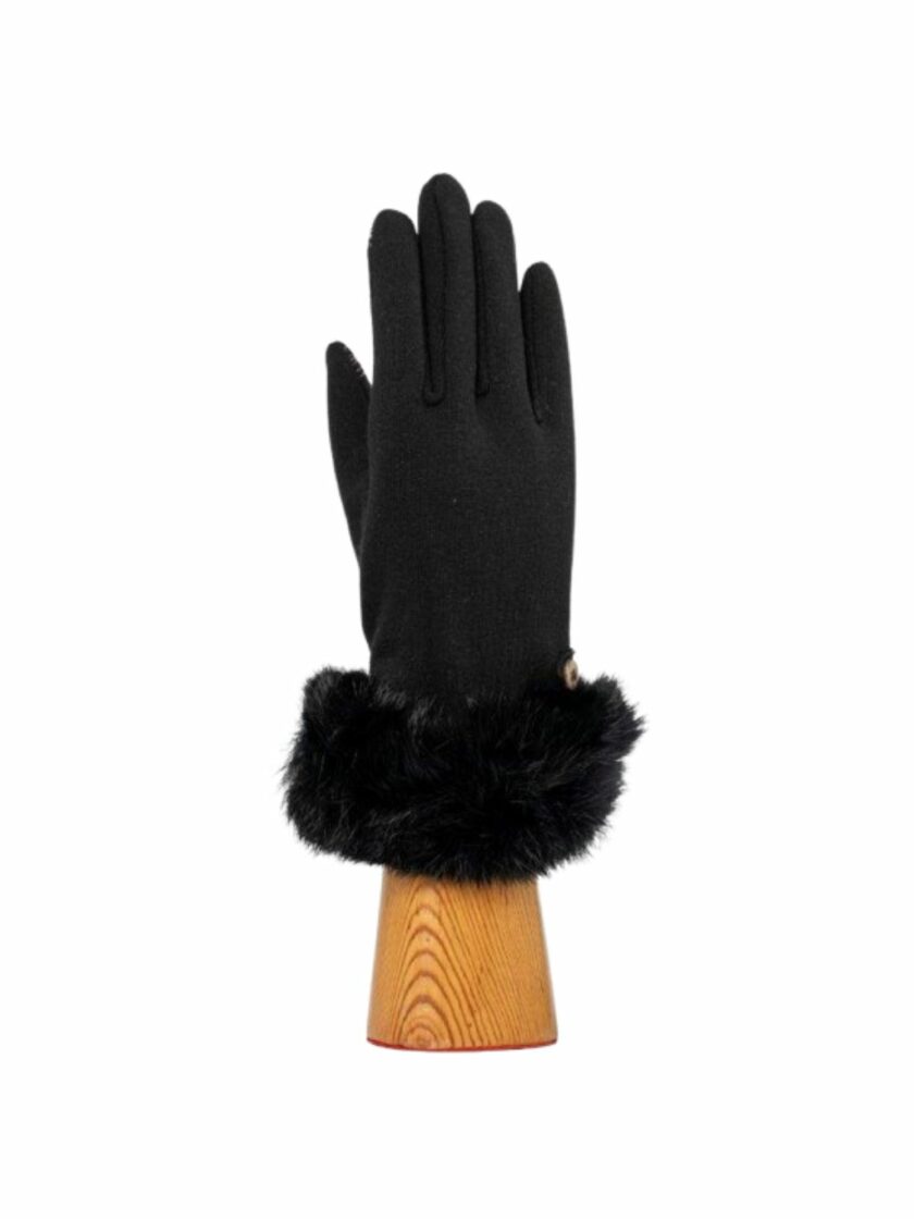 Black wool gloves