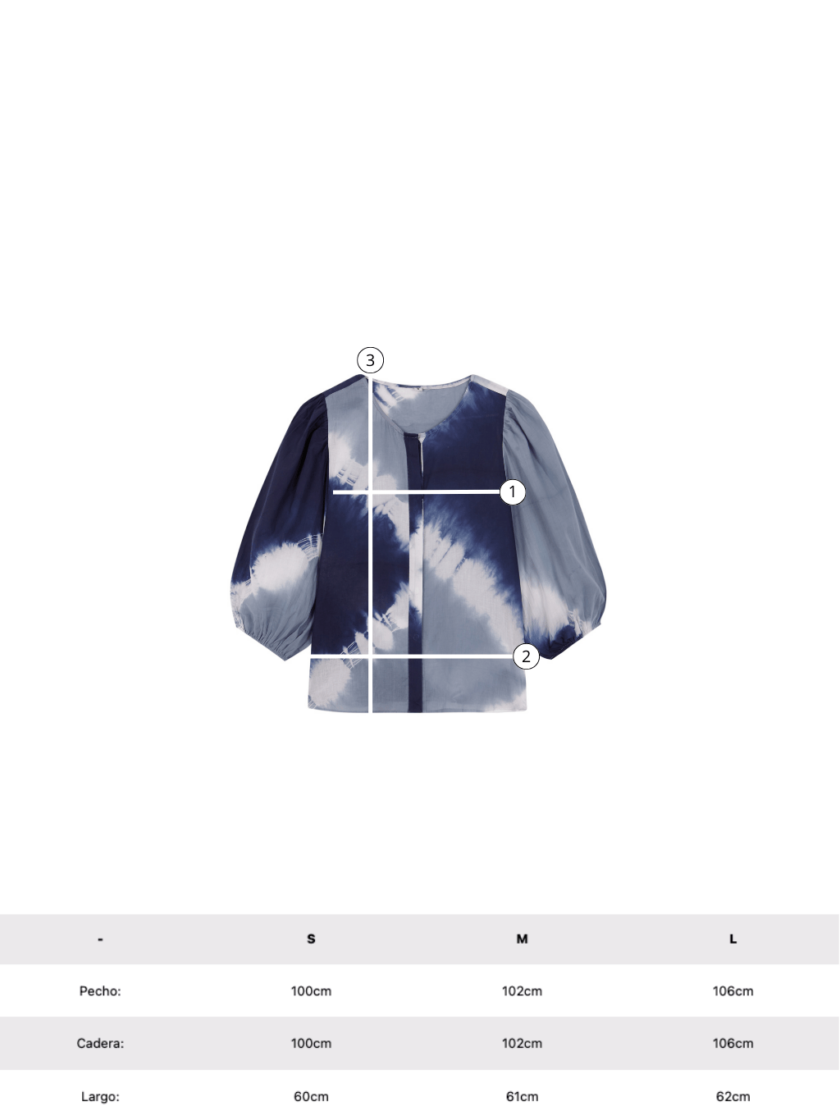 Blouse Anafati Tie Dye Blue