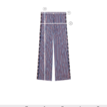 Embroidered Blue Stripes Pants