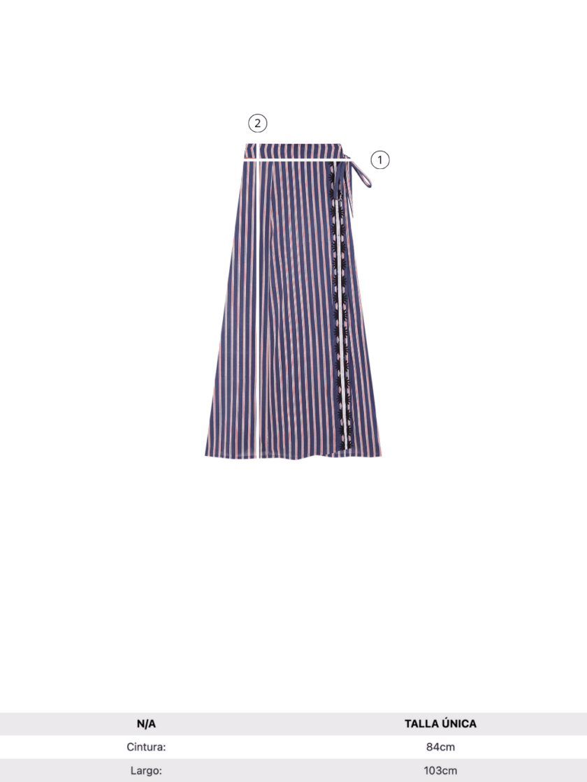 Blue Stripes Wrap Skirt