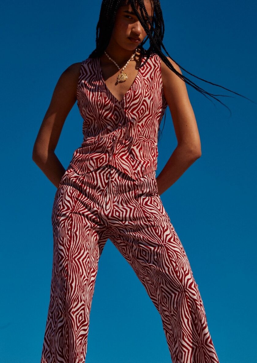 Red Animal Pants