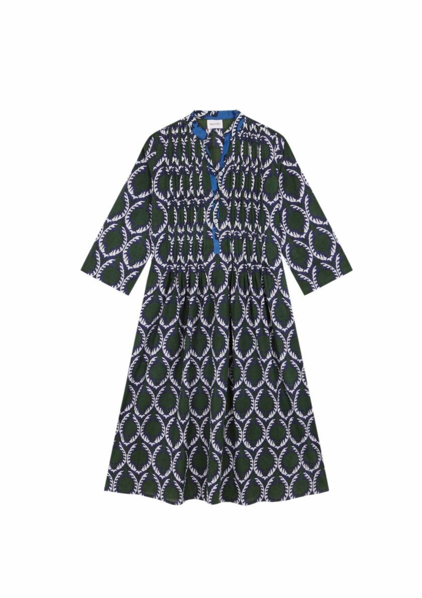 Green Pleated Anaran Dress