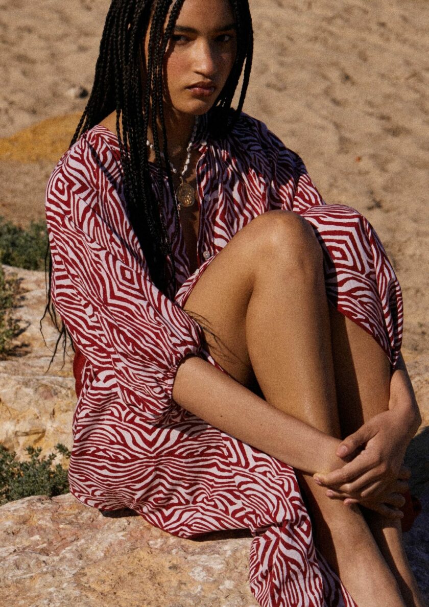 Delos Red Animal Print