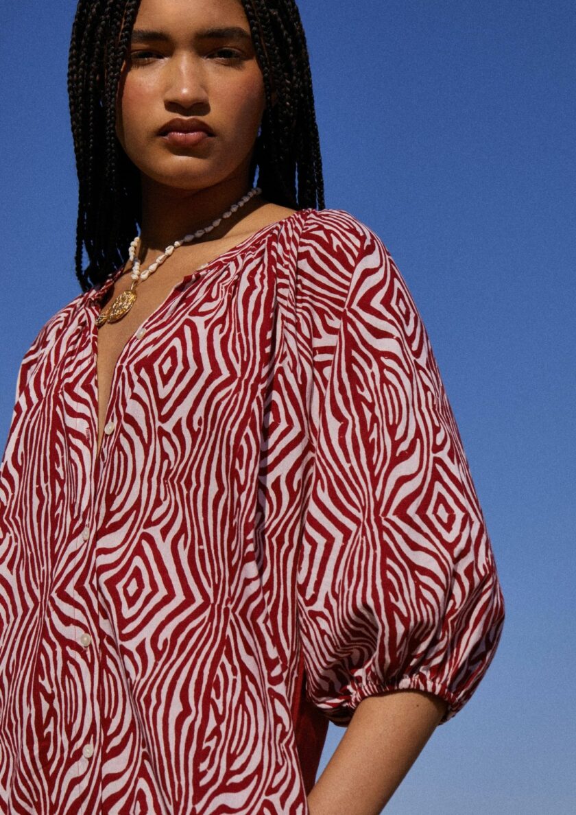 Delos Red Animal Print
