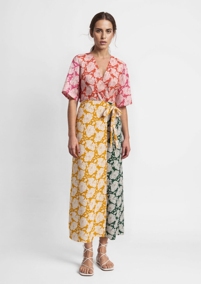 Iris Tie Midi Dress