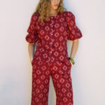 Burgundy Analfati Blouse