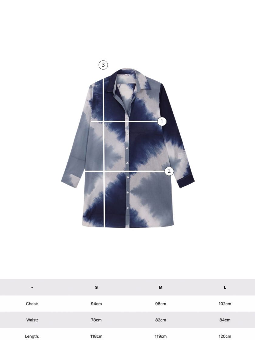 Short Tie Dye Blue Shirt