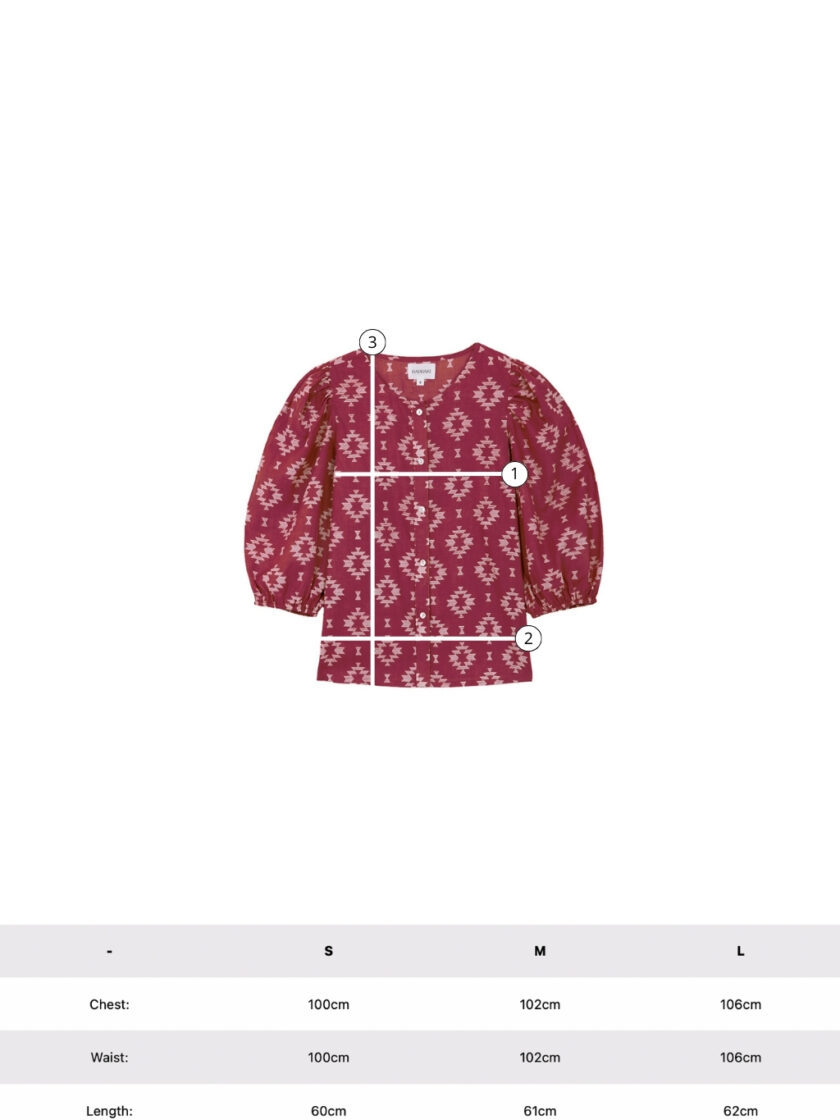 Burgundy Analfati Blouse