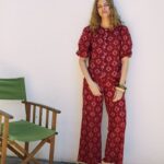 Burgundy Analfati Blouse