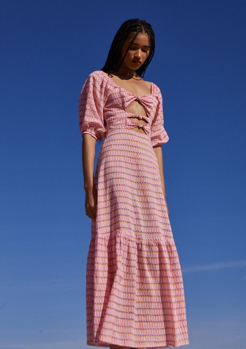 Cutouts Baby Pink Dress