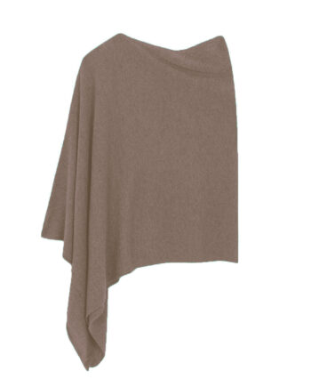 Poncho Cashmere Ava Marrón Leña