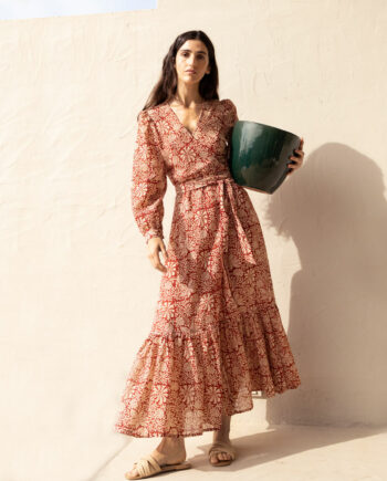 Maxi Vestido Cruzado Flores