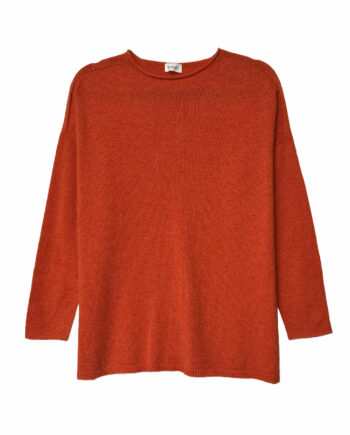 Jersey Naranja cuello redondo Cashmere