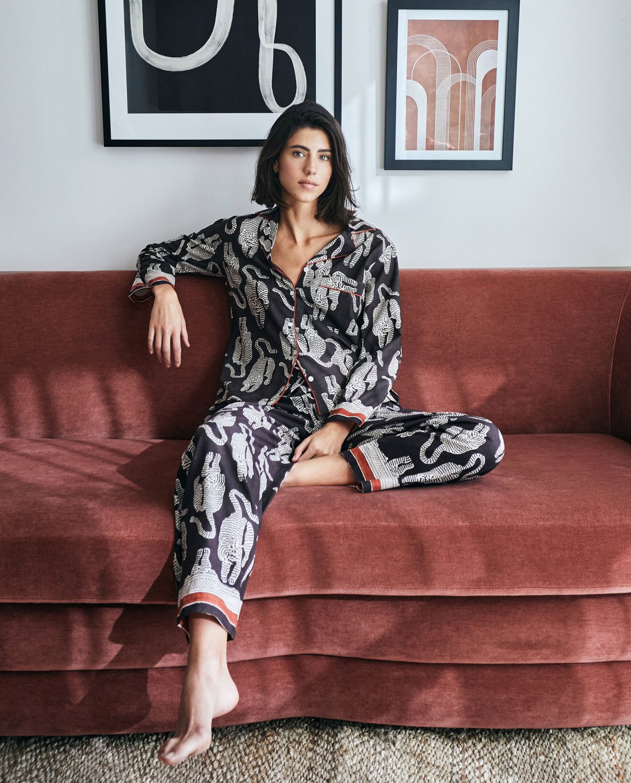 Pijama Rajah Black