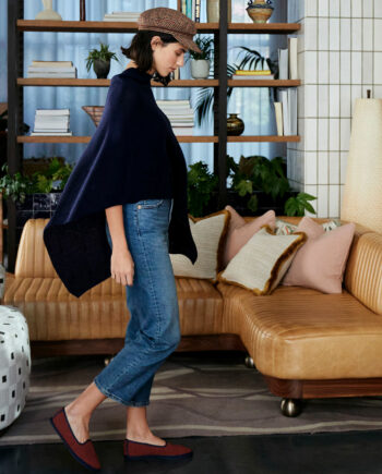 Poncho Cashmere Ava Azul Marino
