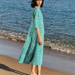 Vestido Tavira Ikat Turquesa