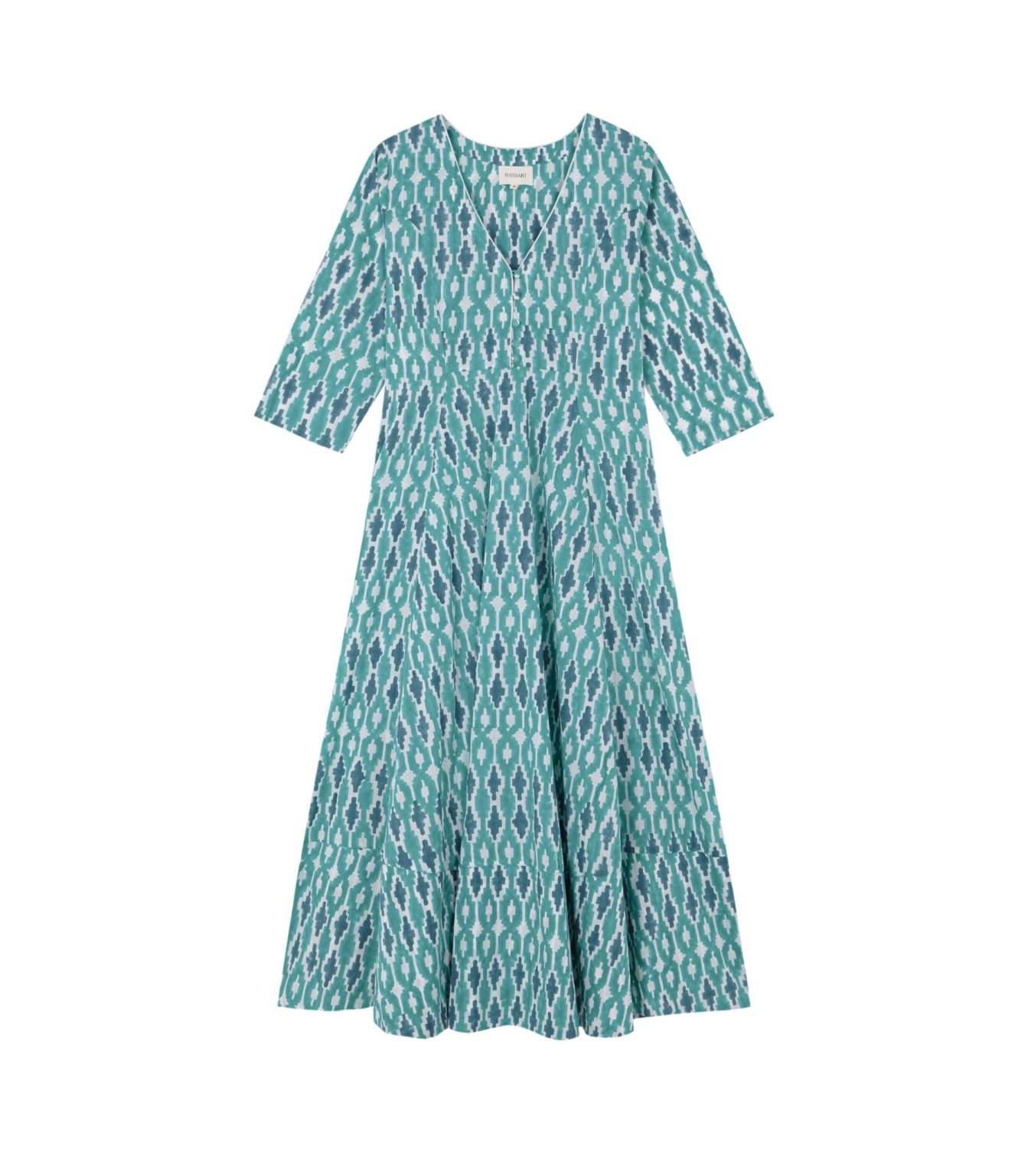 Vestido Tavira Ikat Turquesa