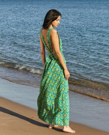 Vestido Escote azul