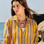 Camisero Corto Stripes Amarillo