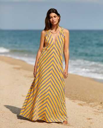 Vestido Tilos Stripes Amarillo