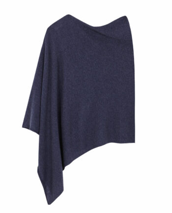 Poncho Cashmere Ava Azul Medio