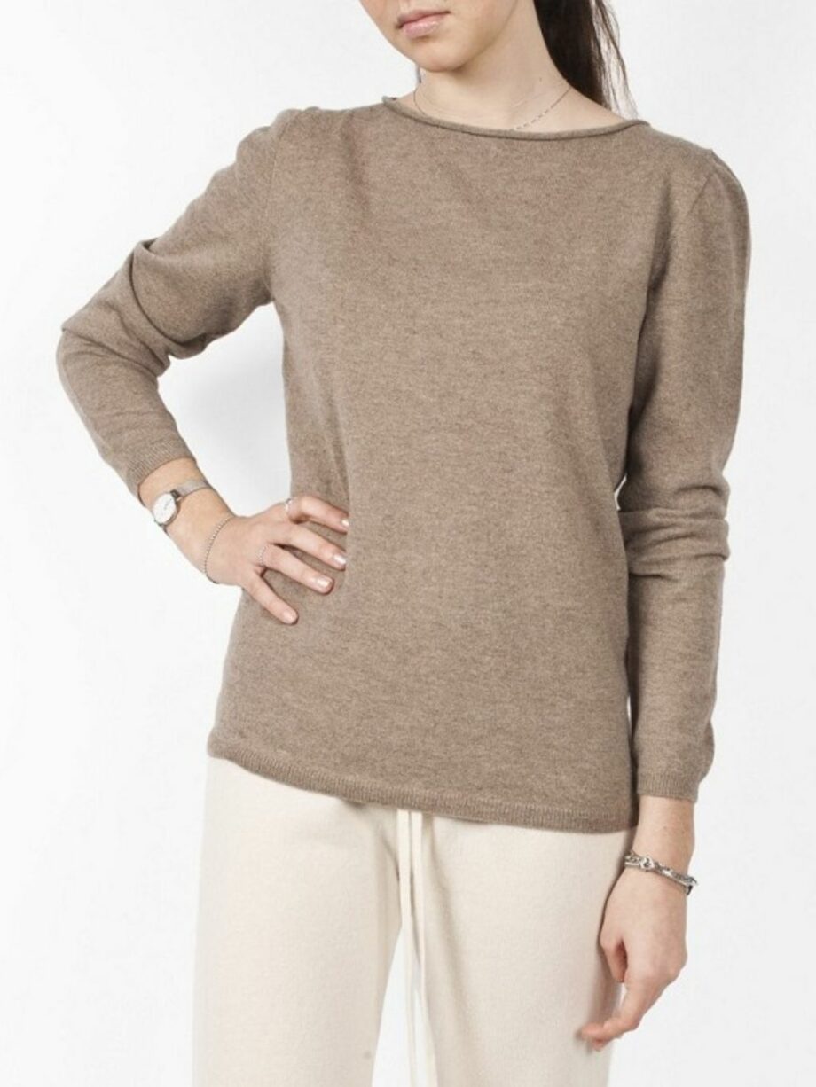 Jersey Negro cuello redondo Cashmere