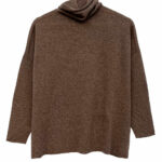 Jersey Marrón leña Cuello alto Cashmere
