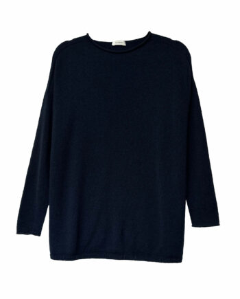 Jersey Azul marino cuello redondo Cashmere