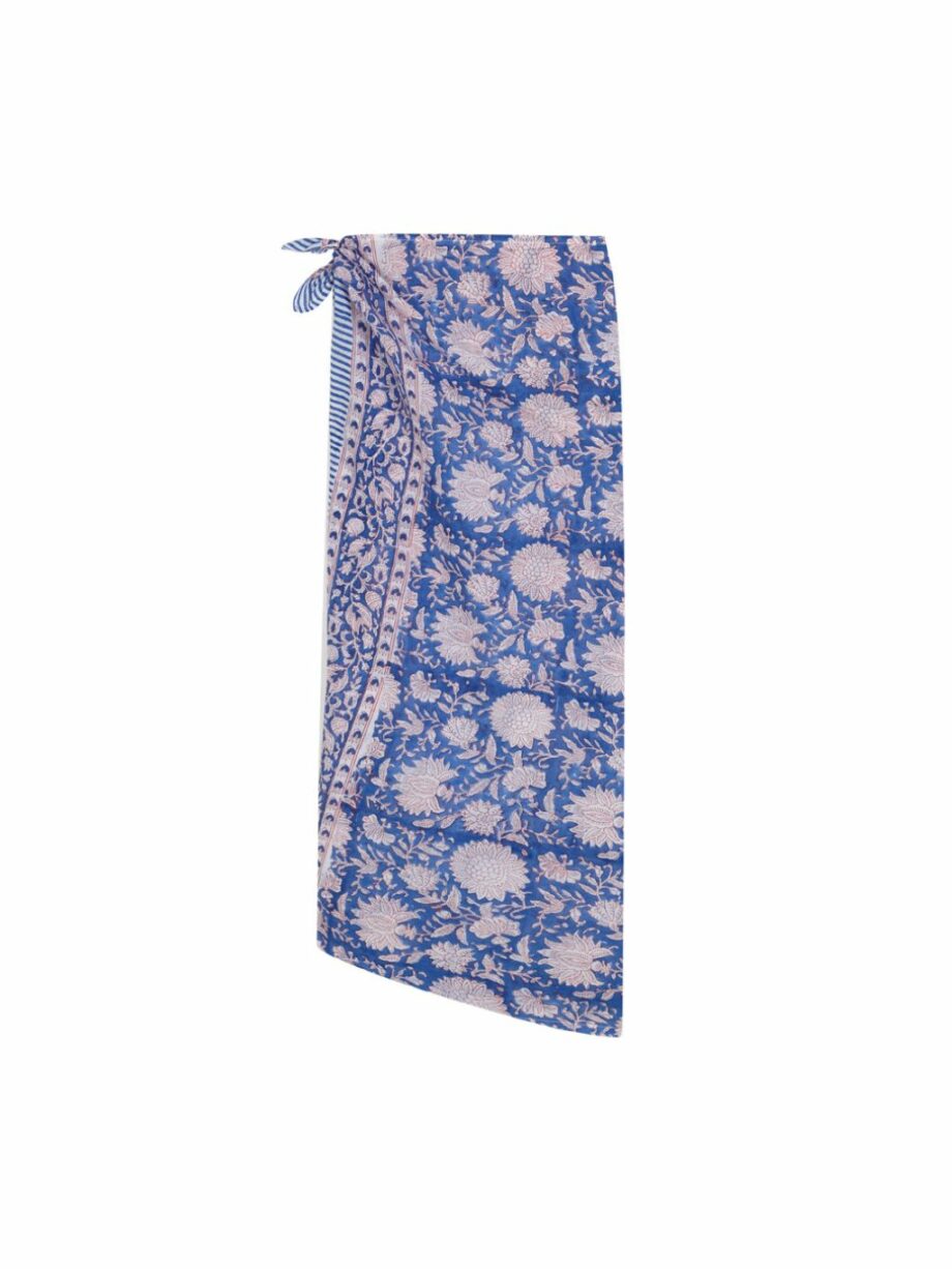 Pareo Flores Azul
