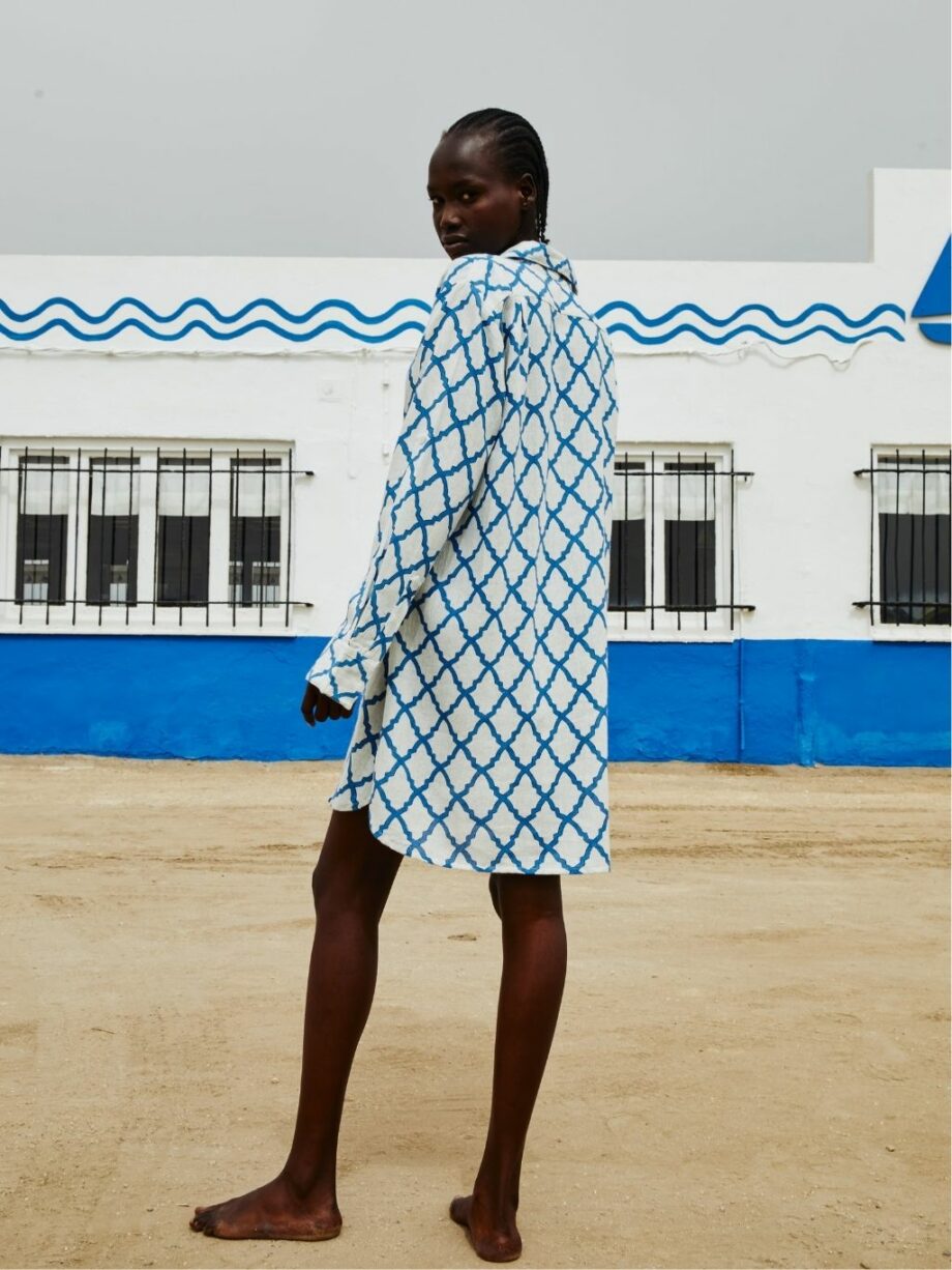 Camisero Corto Yarn Blue