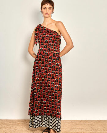Falda Larga Lilies & Poppies