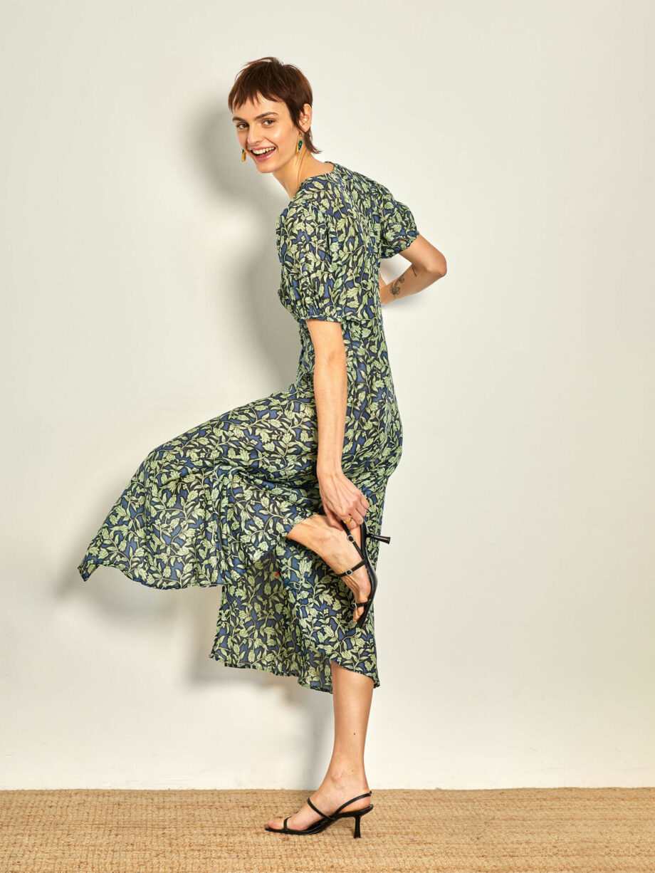 Vestido Midi Morris Blue
