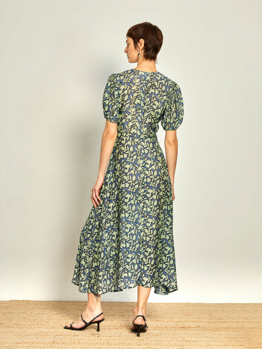 Vestido Midi Morris Blue