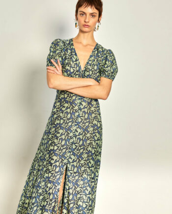 Vestido Midi Morris Blue