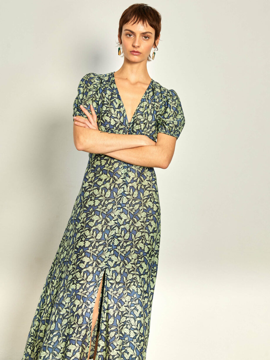 Vestido Midi Morris Blue
