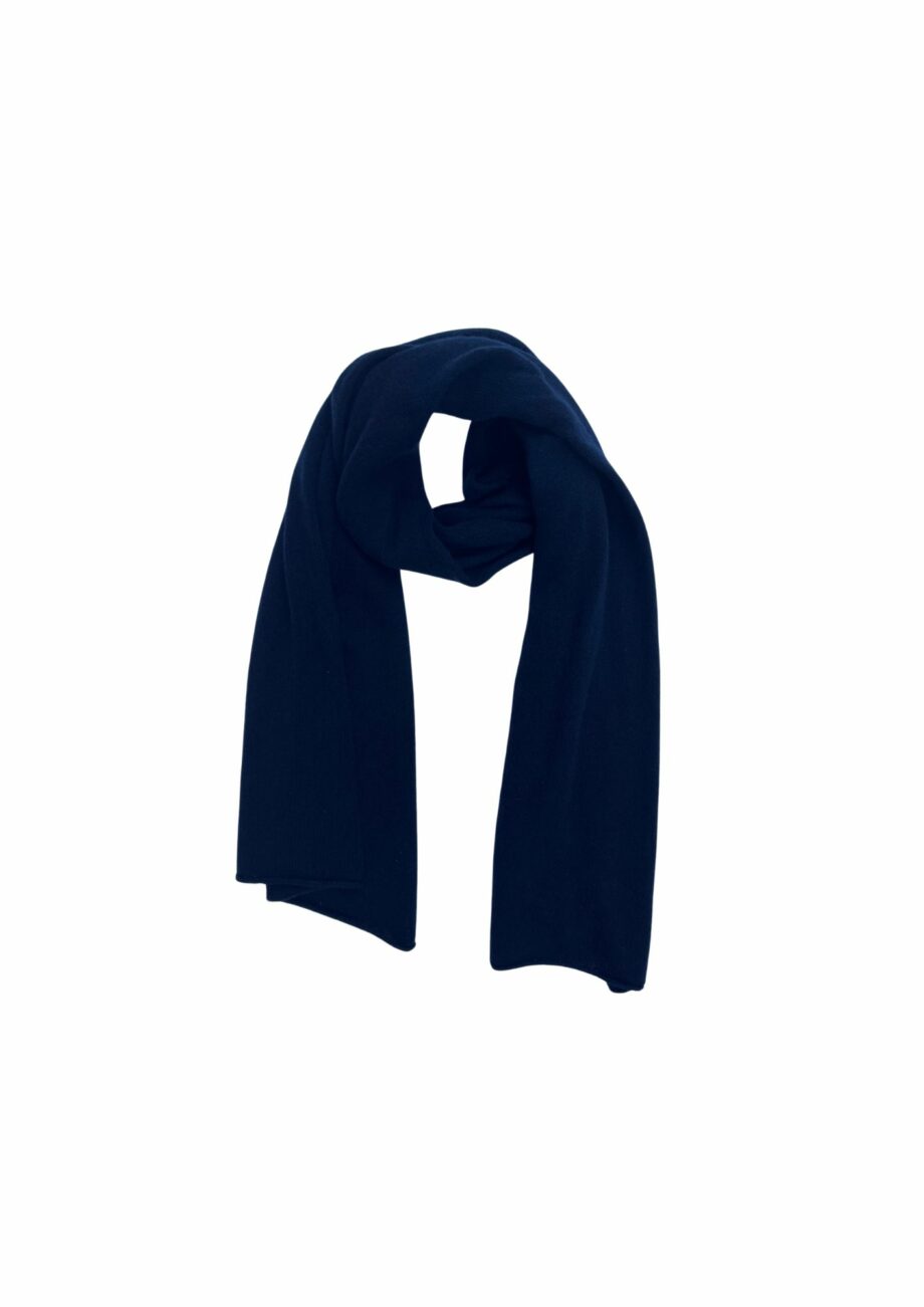 Bufanda cashmere azul marino