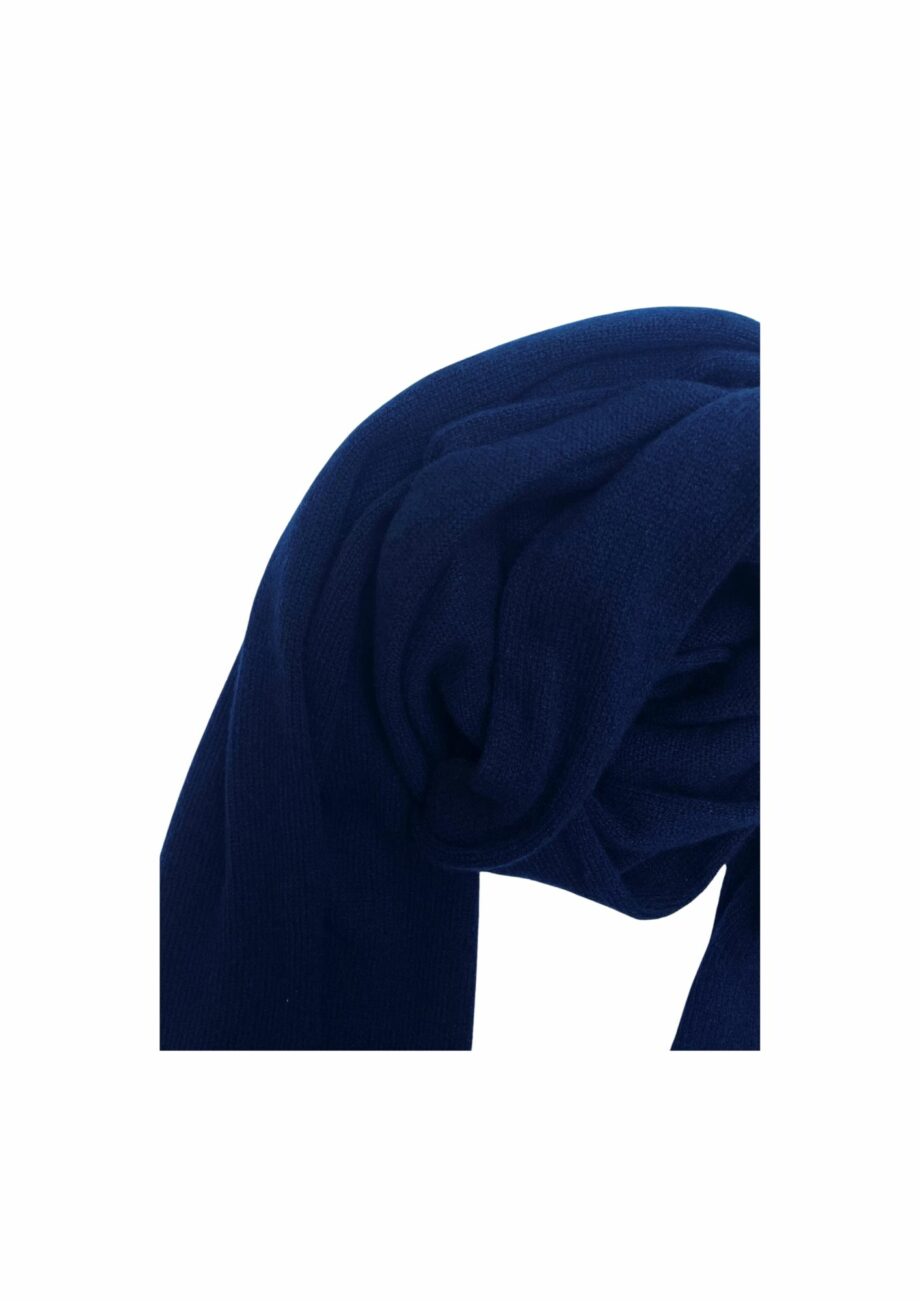 Bufanda cashmere azul marino