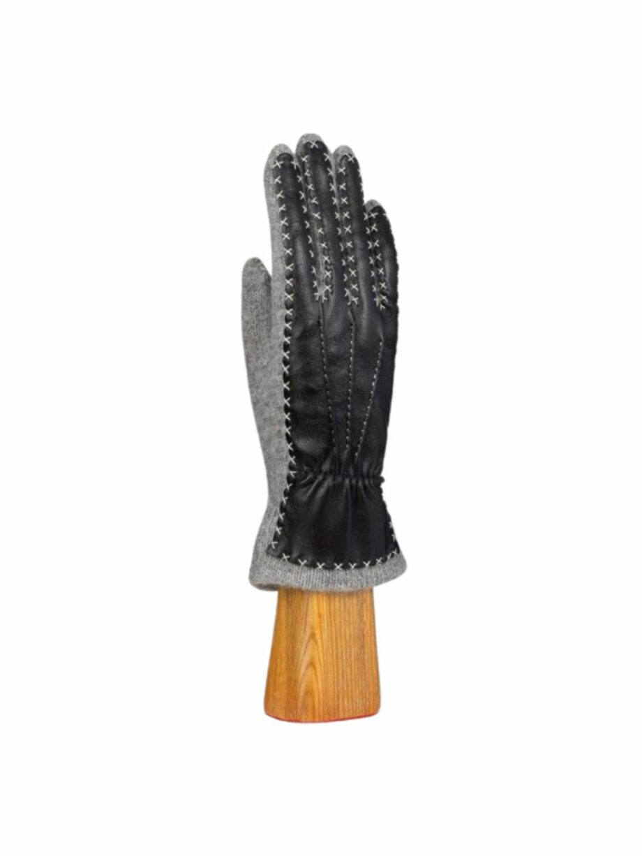 Guante lana y angora Gris