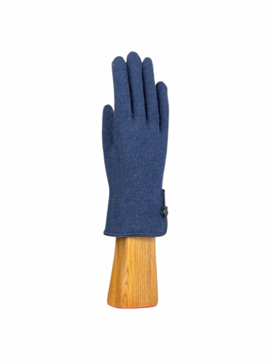 Guante lana y cashmere reciclado Azul