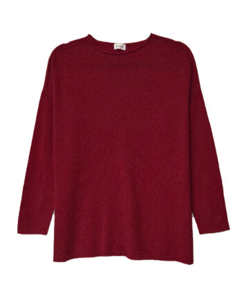 Jersey Burdeos cuello redondo Cashmere