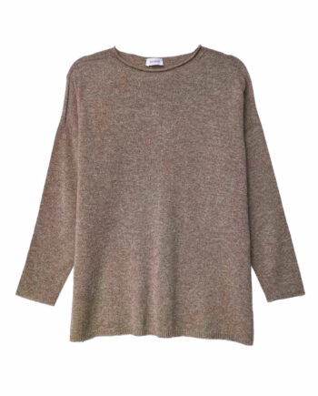Jersey Marrón cuello redondo Cashmere