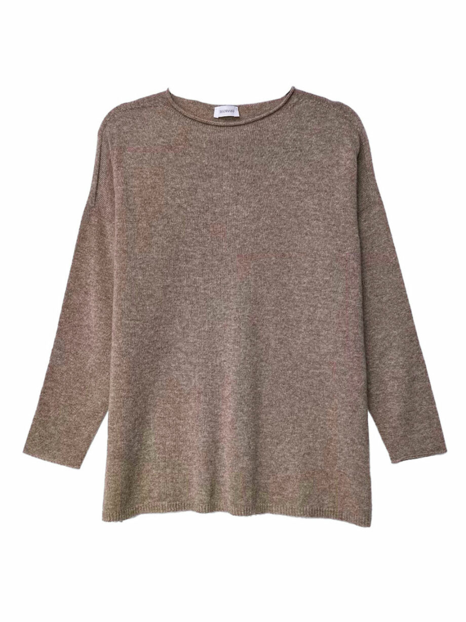 Jersey Marrón cuello redondo Cashmere