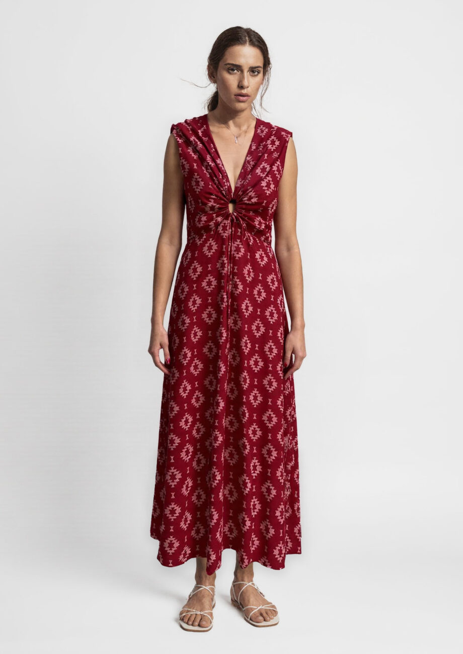 Vestido Rodas Burdeos