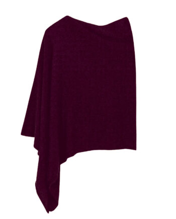 Poncho Cashmere Ava Granate Oscuro