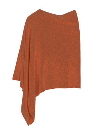 Poncho Cashmere Ava Naranja Oscuro
