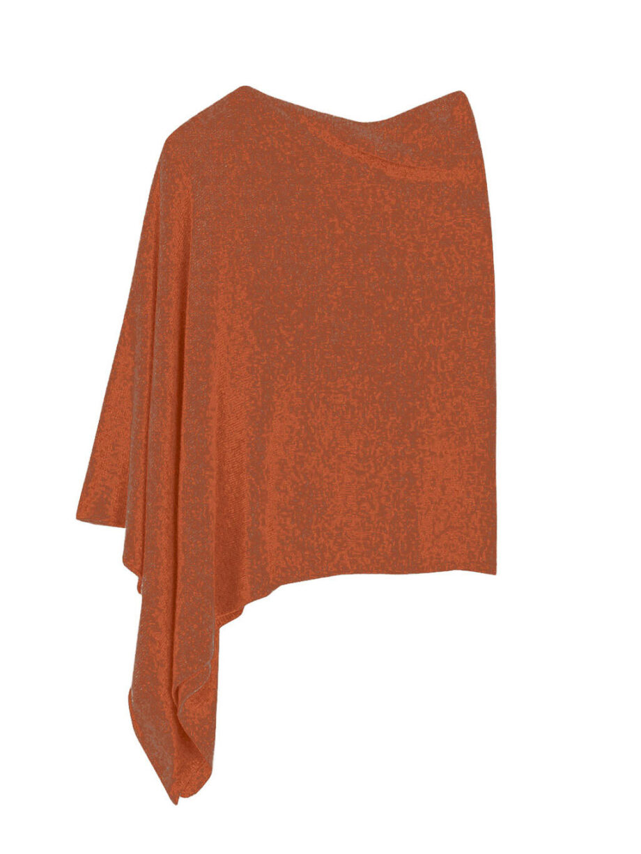 Poncho Cashmere Ava Naranja Oscuro