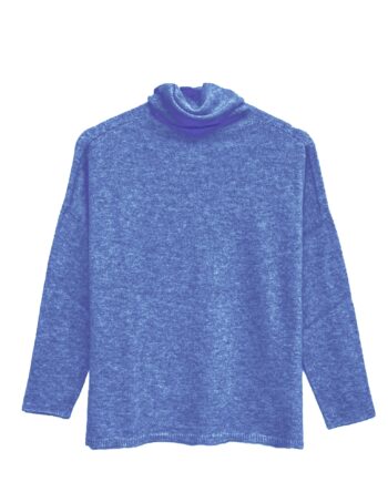 Jersey Azul Cuello alto Cashmere