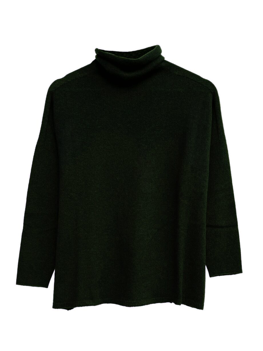 Jersey Verde Cuello alto Cashmere