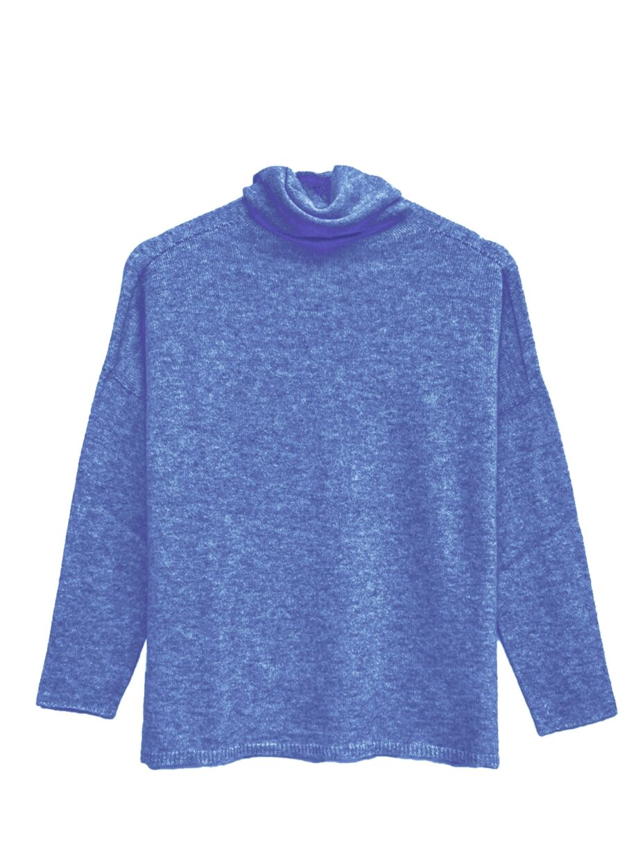 Jersey Azul Cuello alto Cashmere